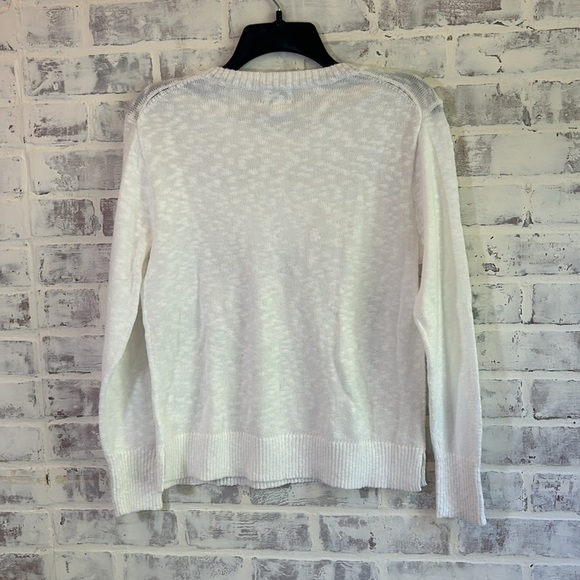 J.Crew Women’s XS Crewneck Beach Sweater White Long Sleeve Lightweight NWT READ - Picture 9 of 10